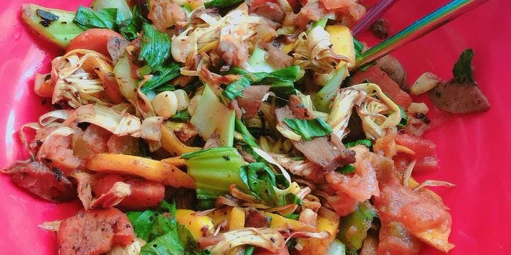 Cover Image for Gai Lan Stir Fry with Jackfruit (Vegan)